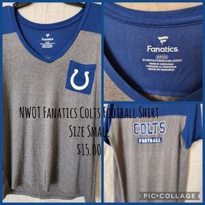 Fanatics Blue and Gray Colts V-Neck Shirt